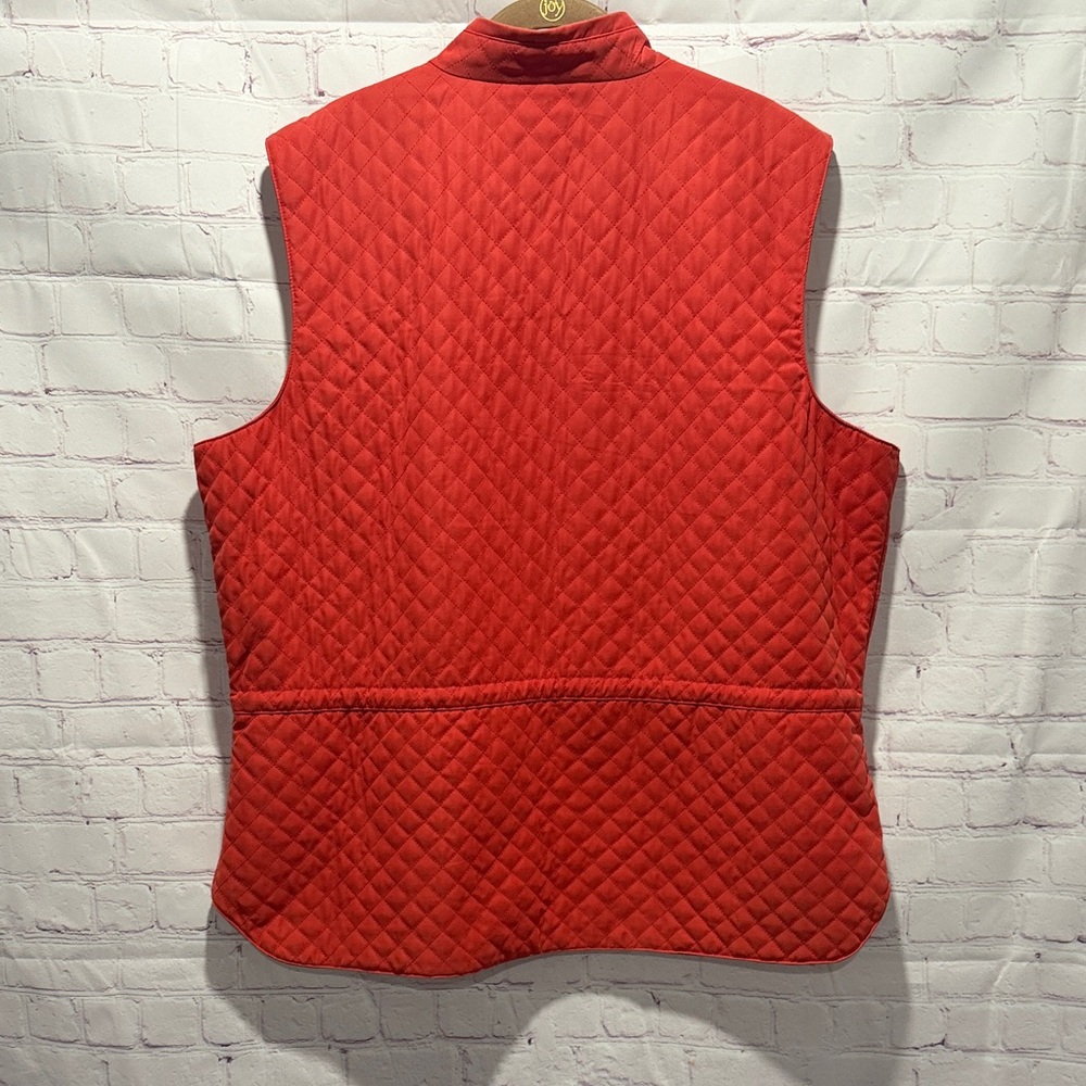 Talbots Dark Coral Quilted Vest Jacket‎ Woman’s Size XL - Picture 4 of 5
